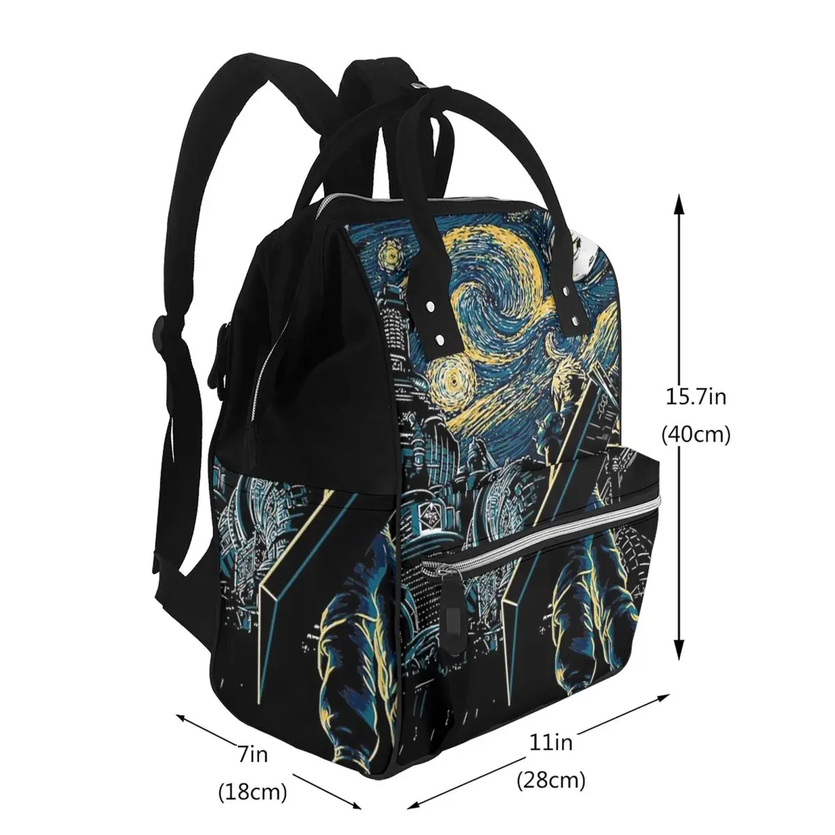 Starry Fantasy Van Gogh (2) Student Backpack School Bag Hiking Travel Daypack for Men Women Bookbag Shoulder Bags
