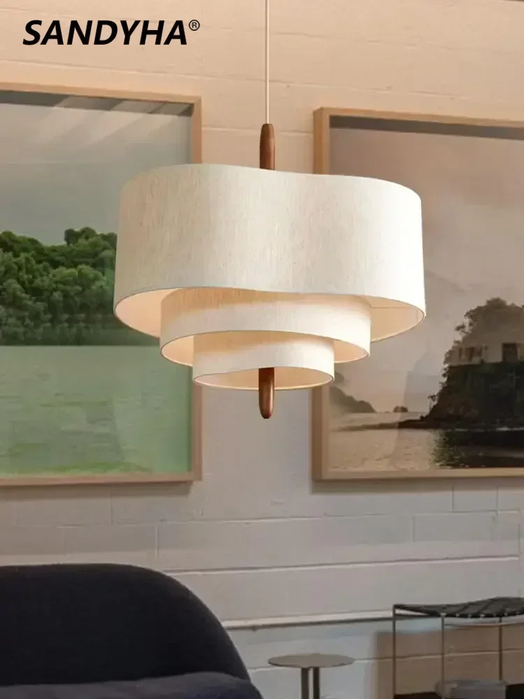 

SANDYHA Retro Led Ceiling Chandeliers for Living Room Kitchen Island Hanging Lamp Home Decor Suspension Luminaire Pendant Lights