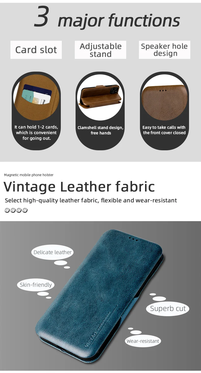 iPhone 13 Wallet Case with RFID Blocking Credit Card Holder,Flip Book PU Leather Kickstand Card Slots Case,Magnetic Closure