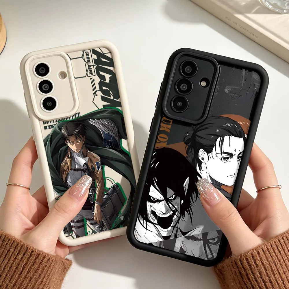 Comics Attack On Titan Luxury Phone Case For Samsung A03 A04 A05 A06 A07 A24 A23 A22 A21s A17 A16 A15 A14 A13 A12 5G Eye Ladder