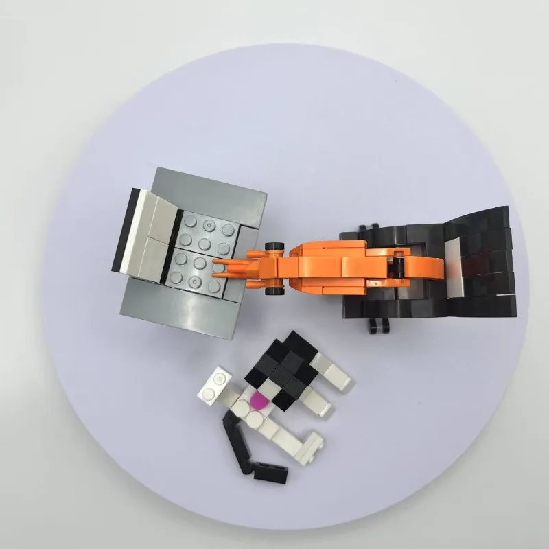 208PCS ตลกกุ้งและแมวชุด-MOC สัตว์สําหรับวัยรุ่นและผู้ใหญ่,Creative DIY Desk Decor ของขวัญท่องเที่ยว