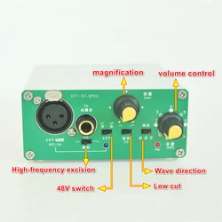 DIY Origina Design Two Balanced Xlr Big Three-Core 6.5 Inputs Support 48V Power Dynamic Condenser Microphone Preamplifier Board