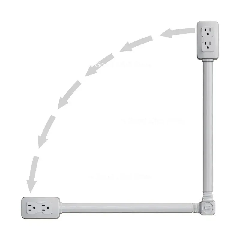 Bedside Sofa Socket Expander Wall Power Extension Power Strip Portable Socket Converter