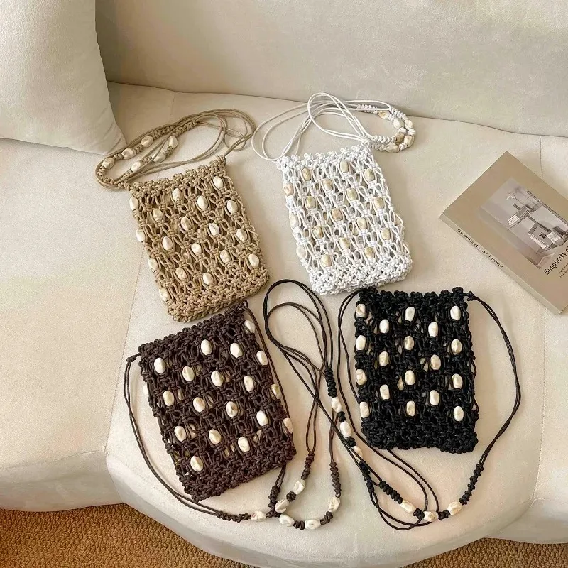 

Летние модные сумки-ведра с вышивкой бисером, изысканные сумки через плечо для женщин, высокое качество, популярные, свежий дизайн