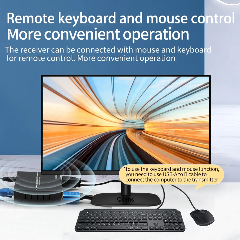 1080p 4K 60m 120m 200m HDMI KVM CAT5e/6 Ethernet Cable Extender Video Transmitter and Receiver Support Keyboard Mouse HDMI Loop
