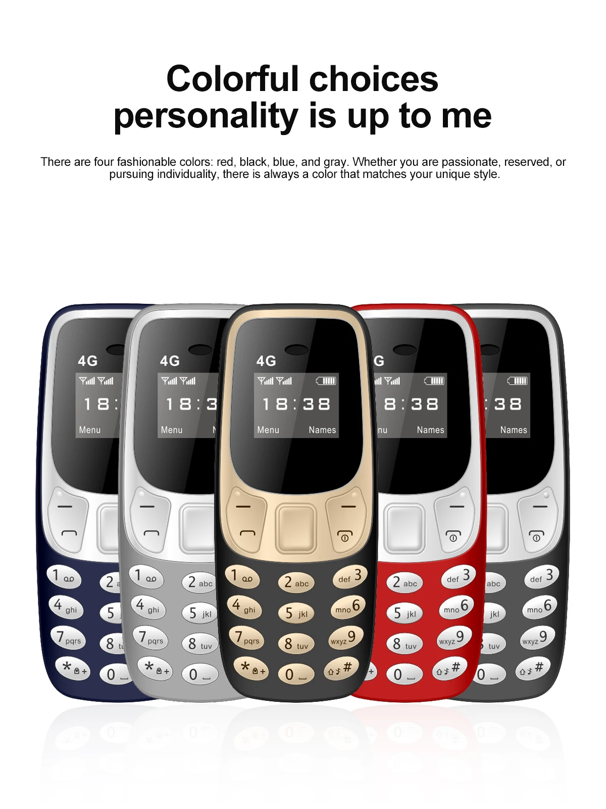 SERVO BM10 LTE Mini Mobile Phone 4G Dual SIM Card Speed Dial Call Recording MP3 Player 0.66" Display Smallest Cellphones Type-C