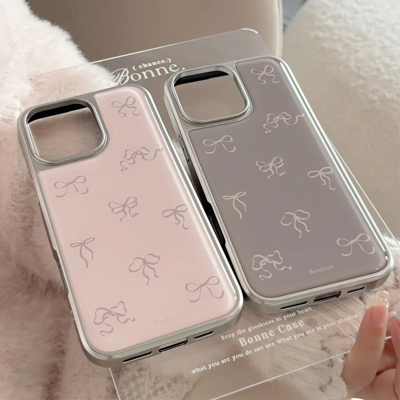 เคสโทรศัพท์ลายโบว์สีชมพูและสีเ - Phone Cases Y2K บทวิจารณ์และราคา