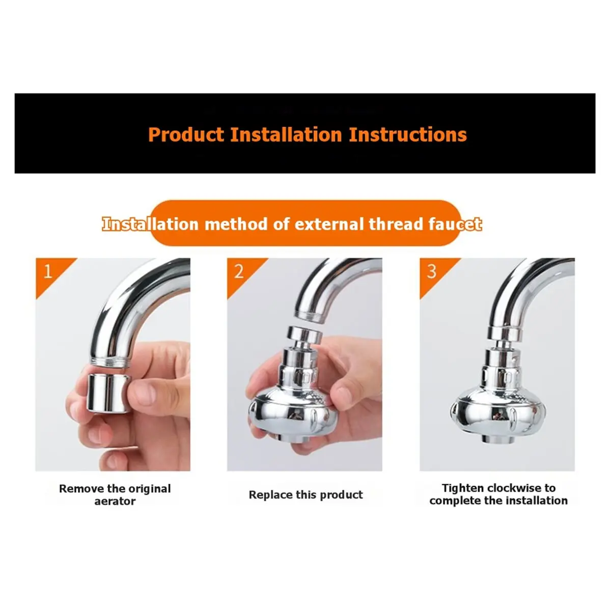 fitfit UFO-Shaped 360° Swivel Kitchen Faucet Extender,Anti-Splash Dual-Function Kitchen Faucet Sprayer Attachment Shower Head