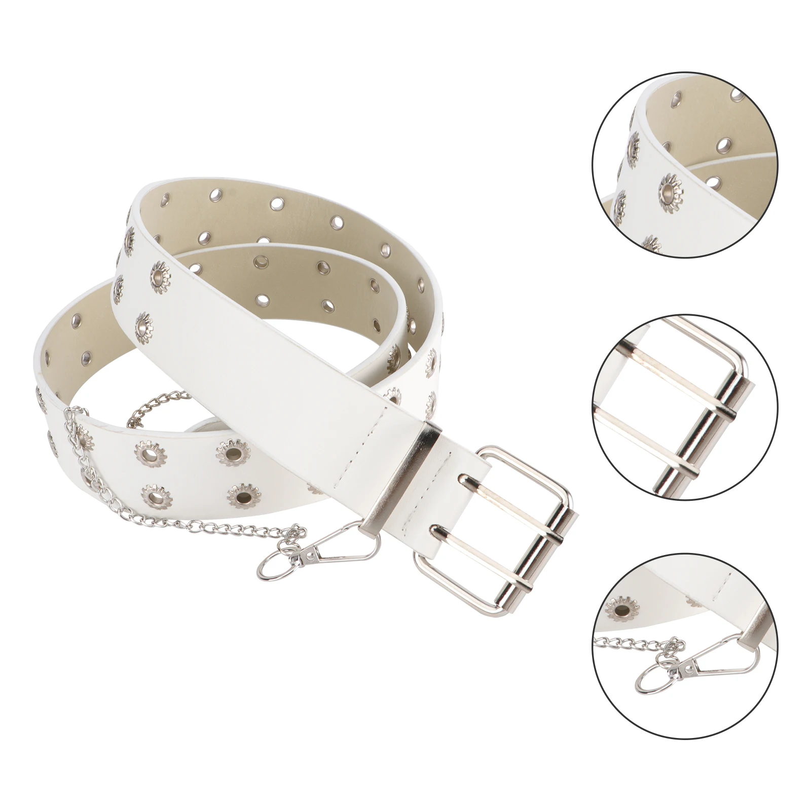 

1pc Gear Shaped Belt For Women Men Fashionable Artificial Waist Belt Durable Buckle Stylish Belts All Matching