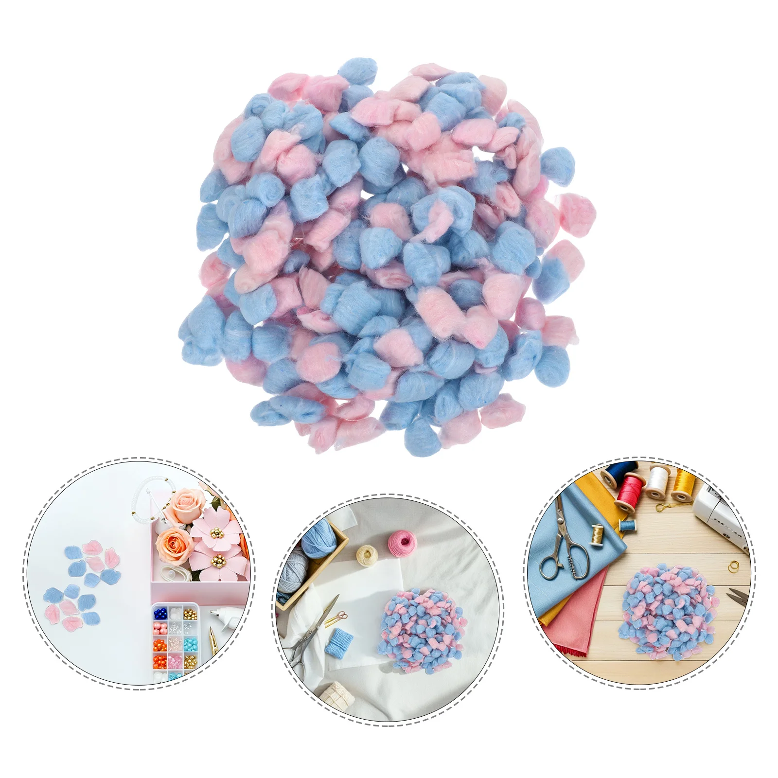 

500Pcs Craft Pom Poms Small Soft Natural Cotton Balls for DIY Decorative Home Art Projects Mixed Color Craft Supplies