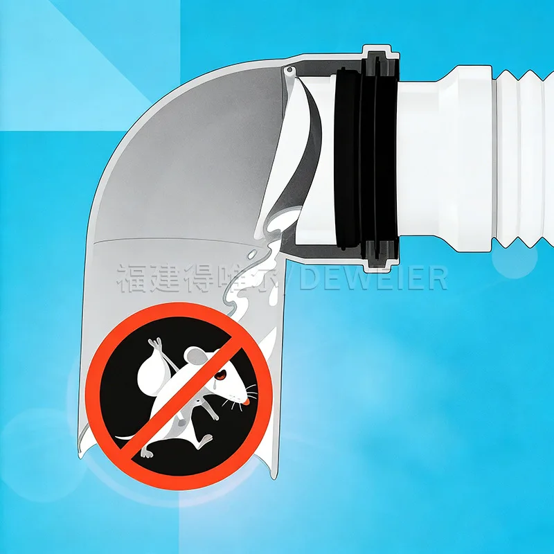 Rodent-proof Barrier Valve, 110mm Toilet Drain Pipe Check Valve, Drain Drain with Lockable Anti-backflow Baffle Seal