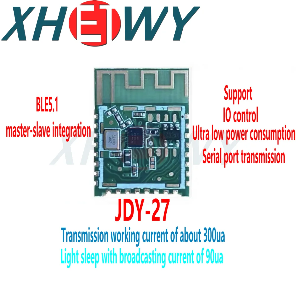 1PCS JDY-27 master-slave integrated transmission module 5.1 Bluetooth module BLE low-power long-distance transmission APP