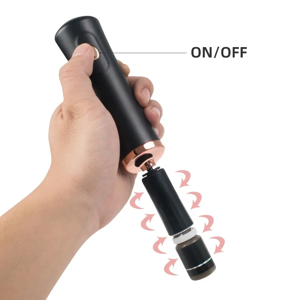 Electric Eyelash Glue Shaker for Nail Polish Tattoo Ink Pigment Liquid Shaking Machine with 2pcs Connector 6pcs Glue Cover Die