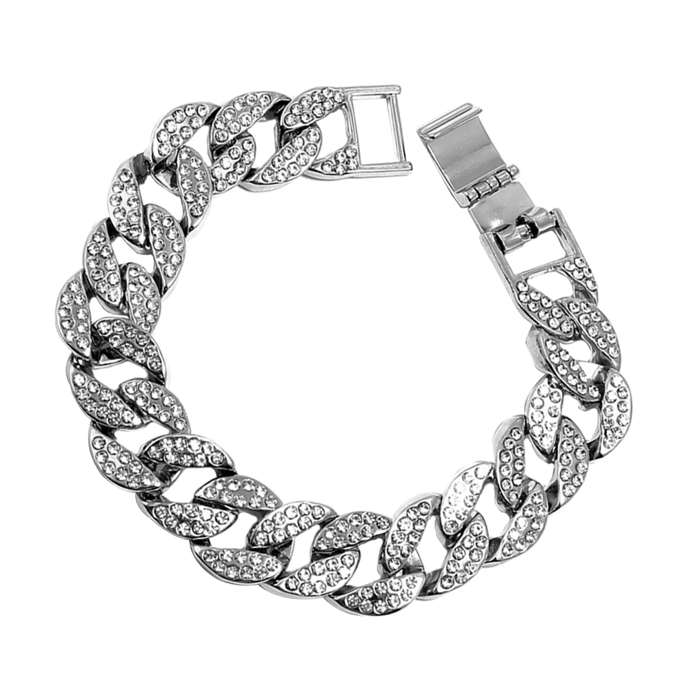 

Hip Hop Bracelet Chain Necklace Accessories Hand Alloy Chains Men Jewelry Fashion Style Perfect Gifts Birthdays Valentine