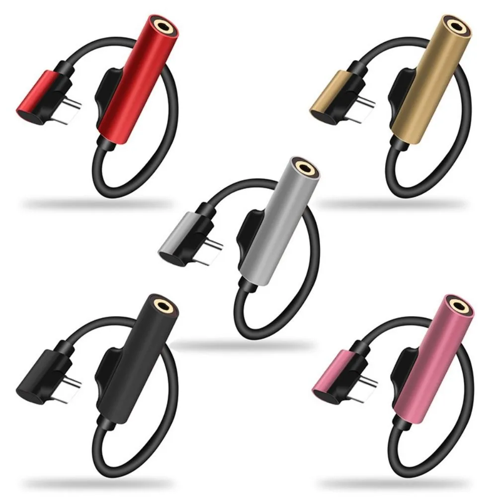Konwerter gniazda słuchawkowego 2 w 1 typu C na gniazdo słuchawkowe 3,5 mm Konwerter kabla audio do słuchawek Huawei Samsung Kabel ładujący