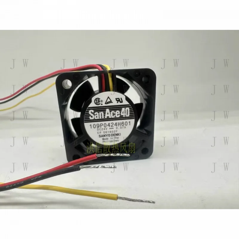 DDW   1PCS FOR Sanyo 109P0424H601 DC24V 0.07A 3-Wire Inverter Fan 40*20MM