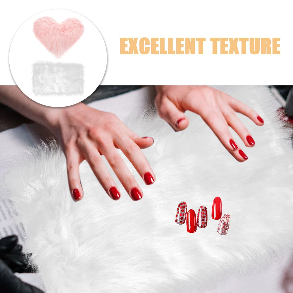 2-delige nagel rekwisieten achtergrond doek gereedschap sieraden foto pluizig tapijt manicure acryl