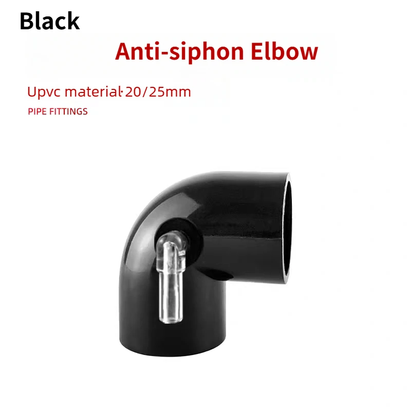 Aquarium Anti-Siphon Elbow Backflow Prevention Fitting for Sump Filter Anti-Overflow Check Valve Elbow to Stop Water Backflow