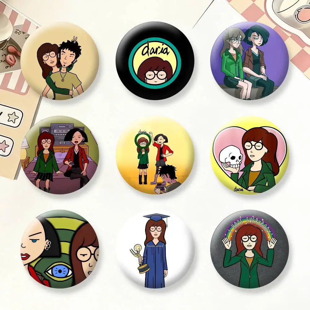 

Cartoon Daria Brooches Cartoon Badge Pins Backpack Hat Accessories Friend Gift