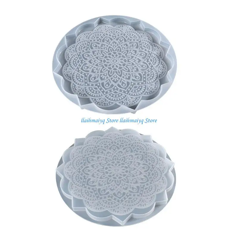 573B Silicone Mandala Mold Epoxy Resin Casting Molds for Home Decorations
