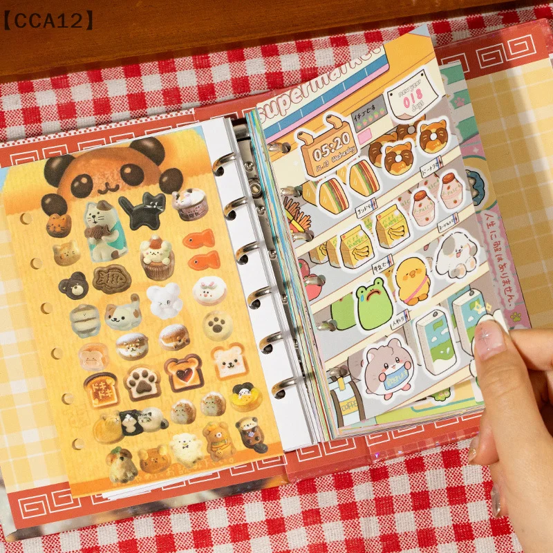 60Sheets Cute Story Series Loose Leaf Stickers Book Creative DIY Phone Case Laptop Hand Account Decorative Stickers Gifts