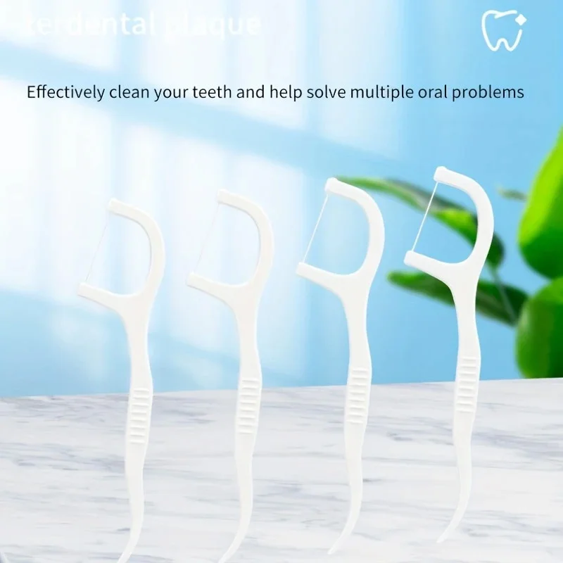 Individually Wrapped Dental Floss Picks, Hygienic. 8x6x3cm, Portable, for On-the-Go Freshness image 3
