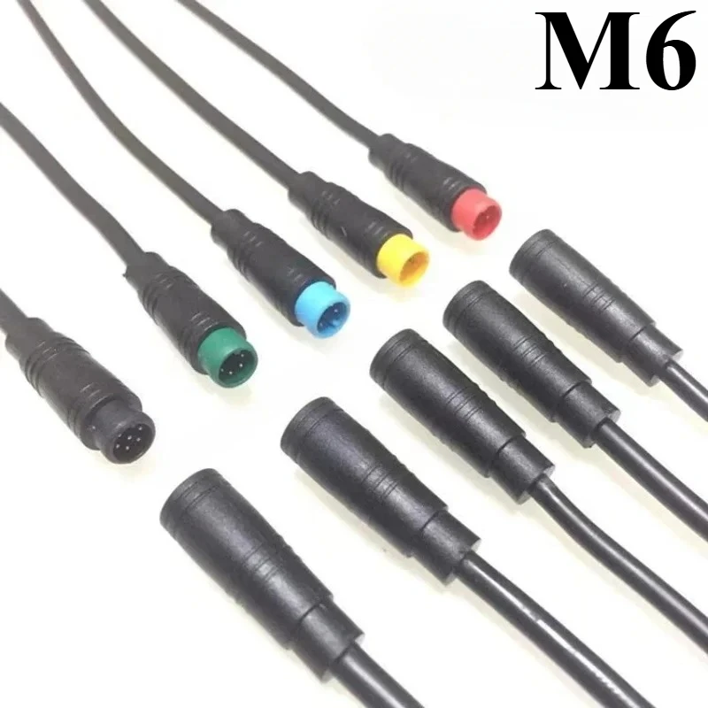 6mm M6 2 3 4 5Pin Male Female Julet Electric Bike Butt Plug Connector Waterproof Scooter Brake Cable Pluger Signal Sensor