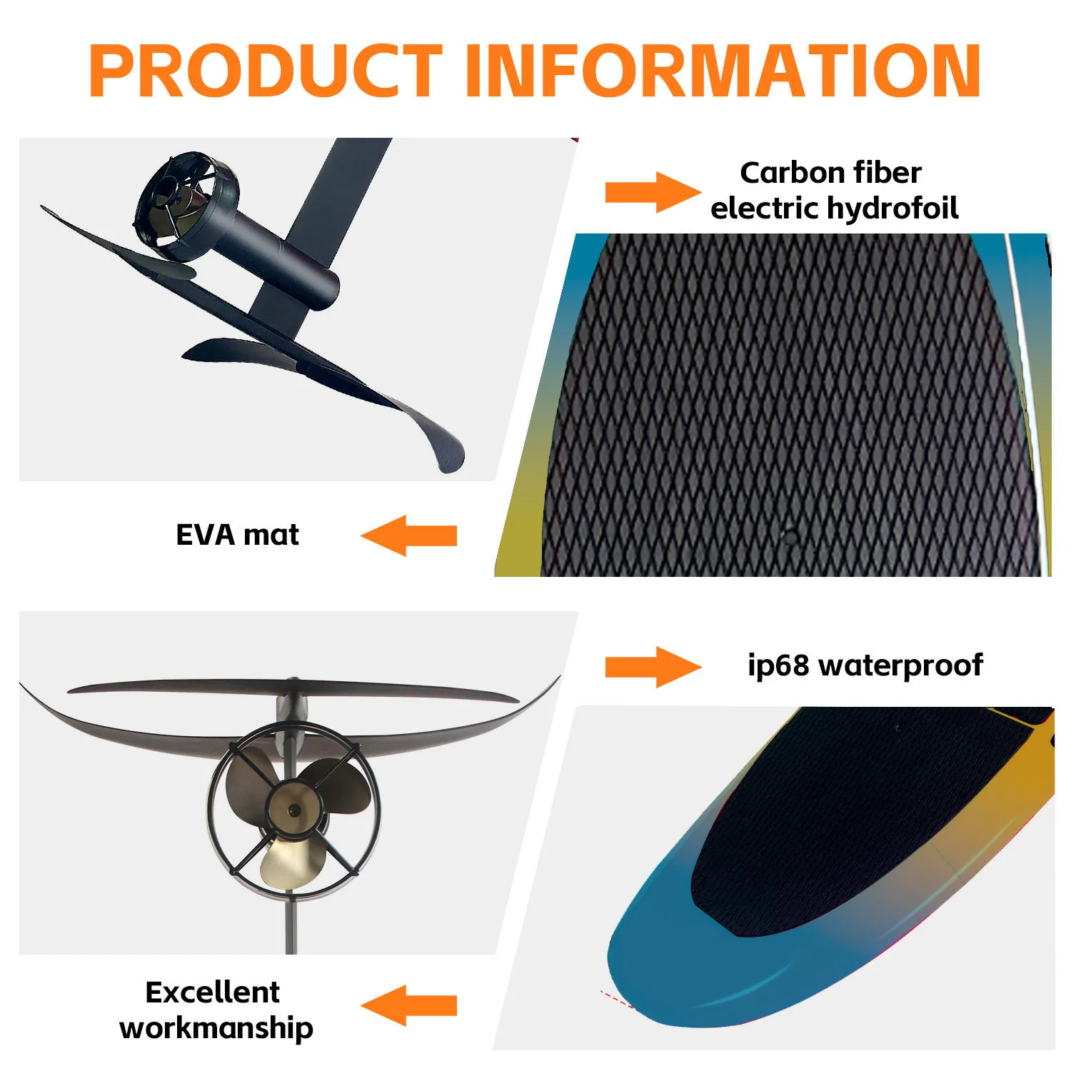 Electric hydrofoil board Surfboard Water sports Stand-up high-speed paddling Jet special water ski board