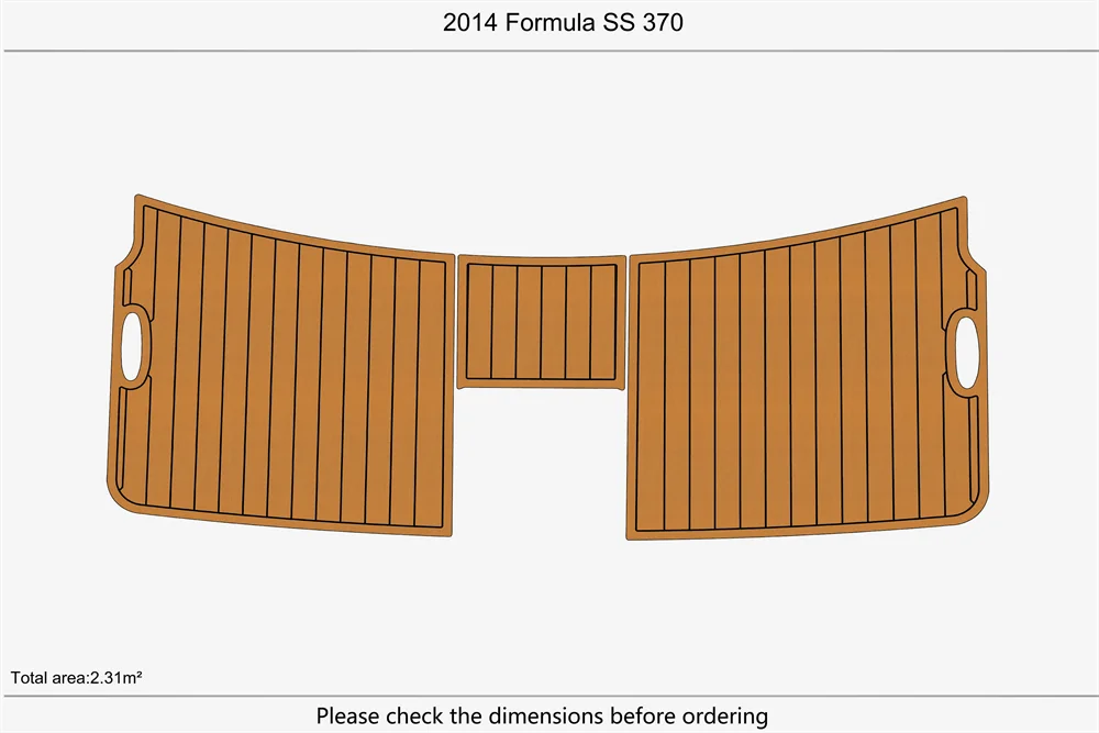 Eva foam Fuax teak seadek marine floor For 2014 Formula SS 370 Swim Platform 1/4