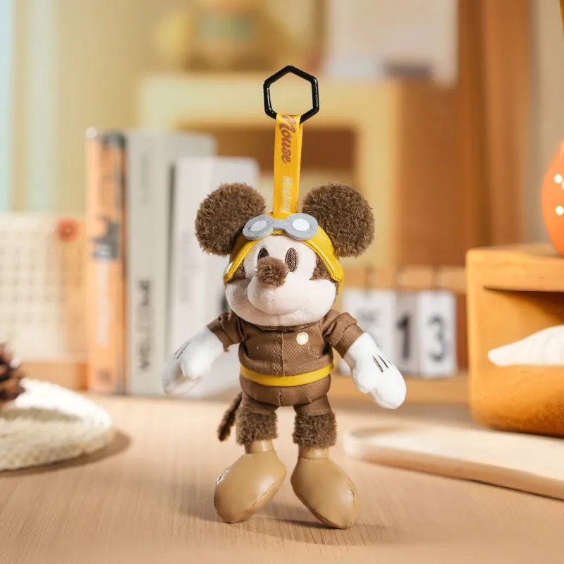 Disney Mickey plush backpack keychain toy doll cute gift bag charm decoration