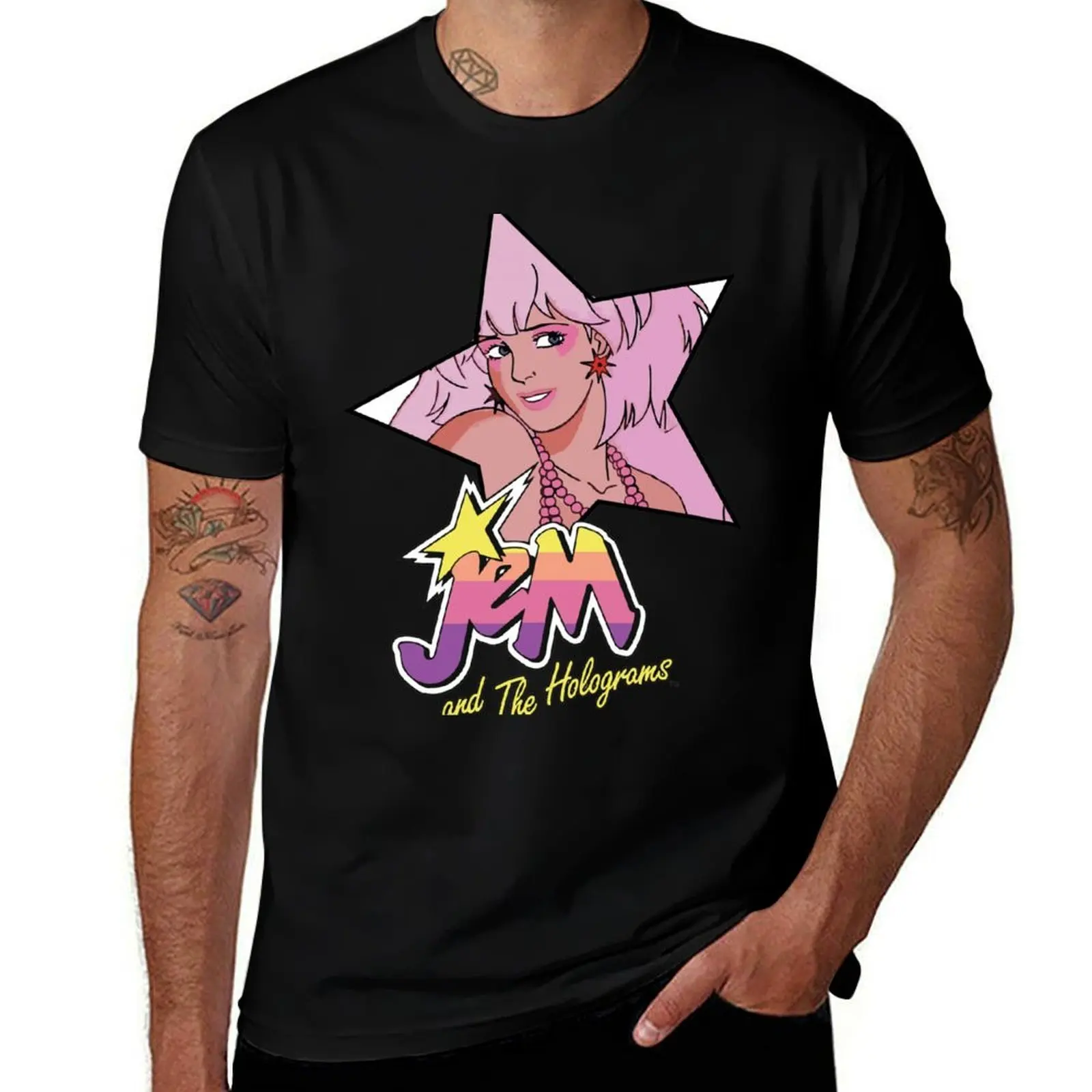 Jem and the Holograms Star Truly Outrageous Showtime 80s Party T-Shirt Performance Workout Short Sleeve Tee