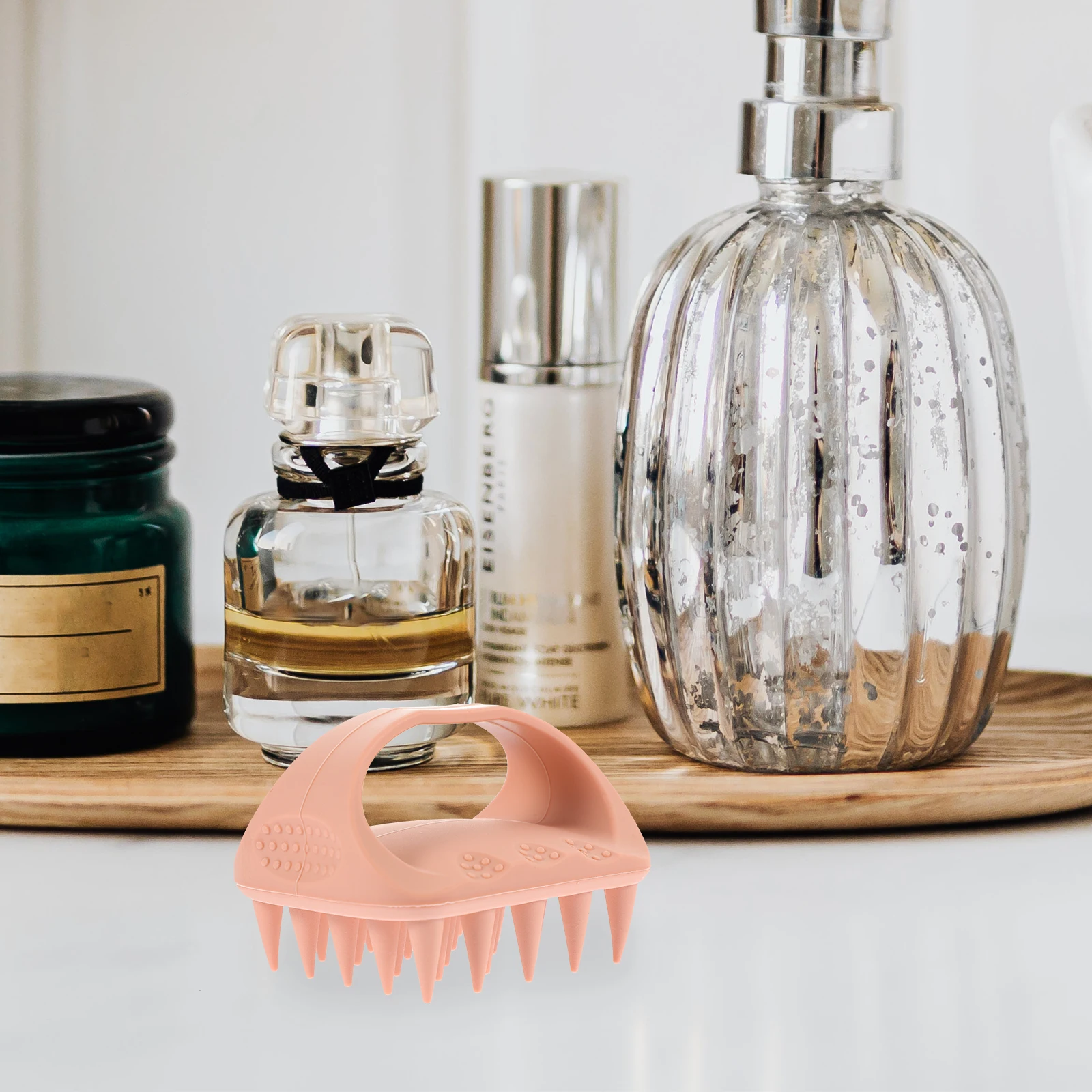 

Scalp Massage Brush Silicone Hair Scrubber For Dandruff Shower Exfoliator Head Scrubber Sensitive Scalp Shampoo Tool