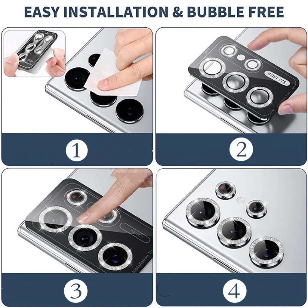 طبقة ماسية لسامسونج جالاكسي S24 الترا و S24 بلس ، واقي شاشة كاميرا عالي الدقة ، زجاج مقسى ، عدسة ، CLR ، 5G #3