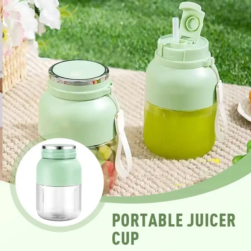 

1300ml 2in1 Portable Cordless Large Capacity Citrus Juicer Multifunctional with Fruit Press Cup Orange Lemon Direct Drinking Cup