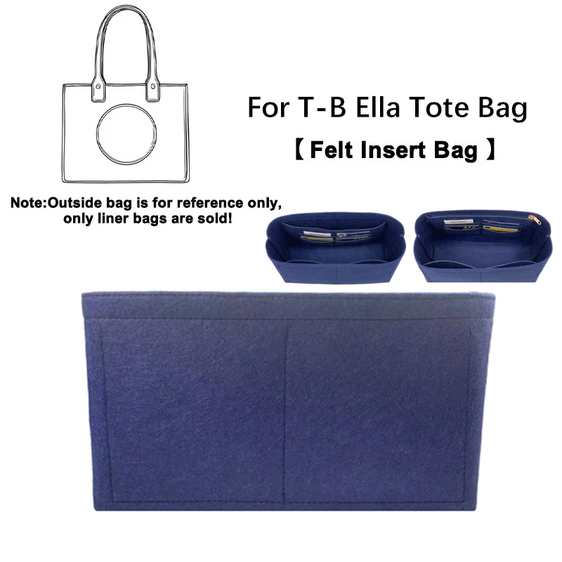 EverToner Multi-Pocket The Liner Bag Felt Purse Insert Handbag Inner Bag Organizer For T-B Ella Tote Bag Travel cosmetics Storag