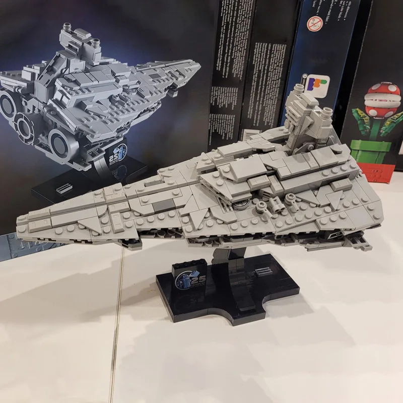 سلسلة سفينة الفضاء MOC الجديدة الطلب الأول ميدي مقياس StarDestroyer اللبنات نموذج لتقوم بها بنفسك الطوب تجميع السفينة الفضائية اللعب هدية