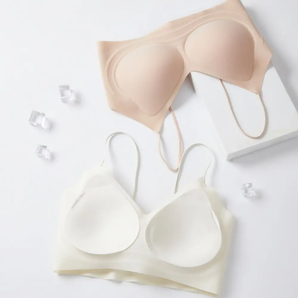 Solid Color Shockproof Wireless Deep V Bra Anti-sagging Adjustable Brassiere for Women Lingerie Seamless Bra Girls