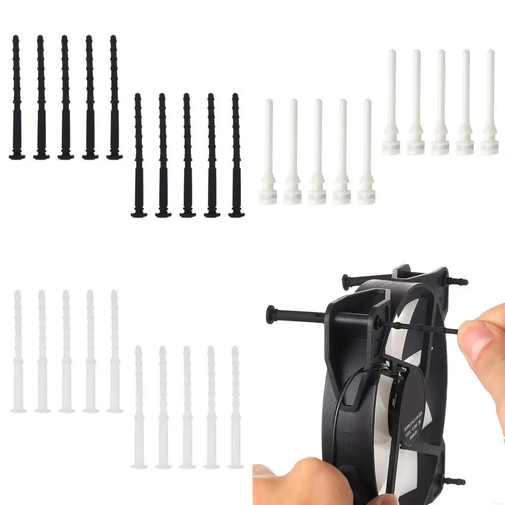 

C90F 10 шт. 25 мм корпус вентилятора мягкий силиконовый антишумопоглощающий вибровинт вентилятор заклепка для компьютерного