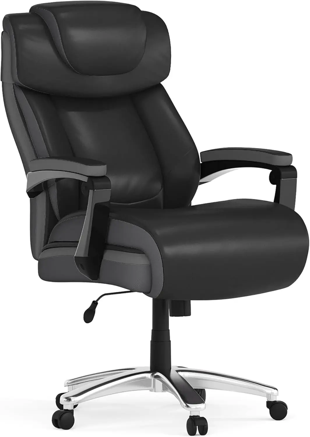 Hercules Series High-Back Swivel LeatherSoft Office Chair, Ergonomic Executive, Headrest, Adjustable Height, Black