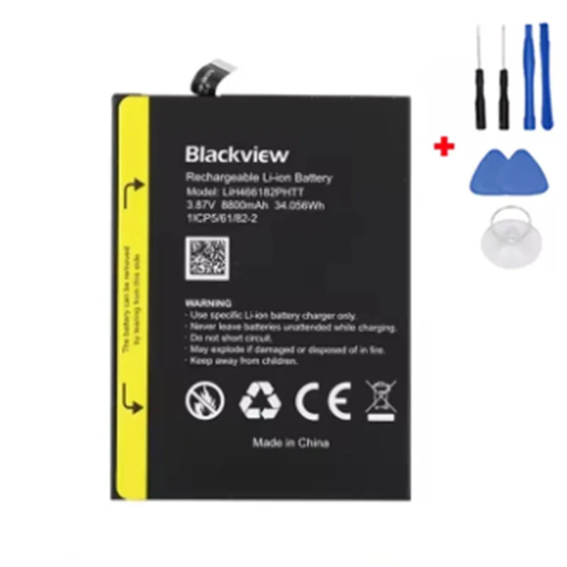 100% New Original For Blackview BL8000 Battery 8800mAh High Capacity Long standby time For Blackview LiH466182PHTT Battery