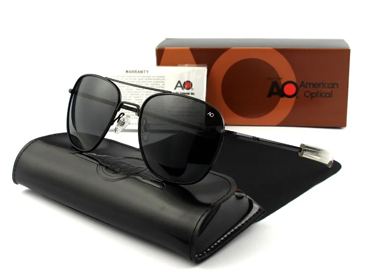 Ao Sonnenbrille Mann amerikanische Armee Militär Luftfahrt Pilot polarisierte Sonnenbrille Frau Luxusmarke Vintage Metall Titan Rahmen – Detail 21
