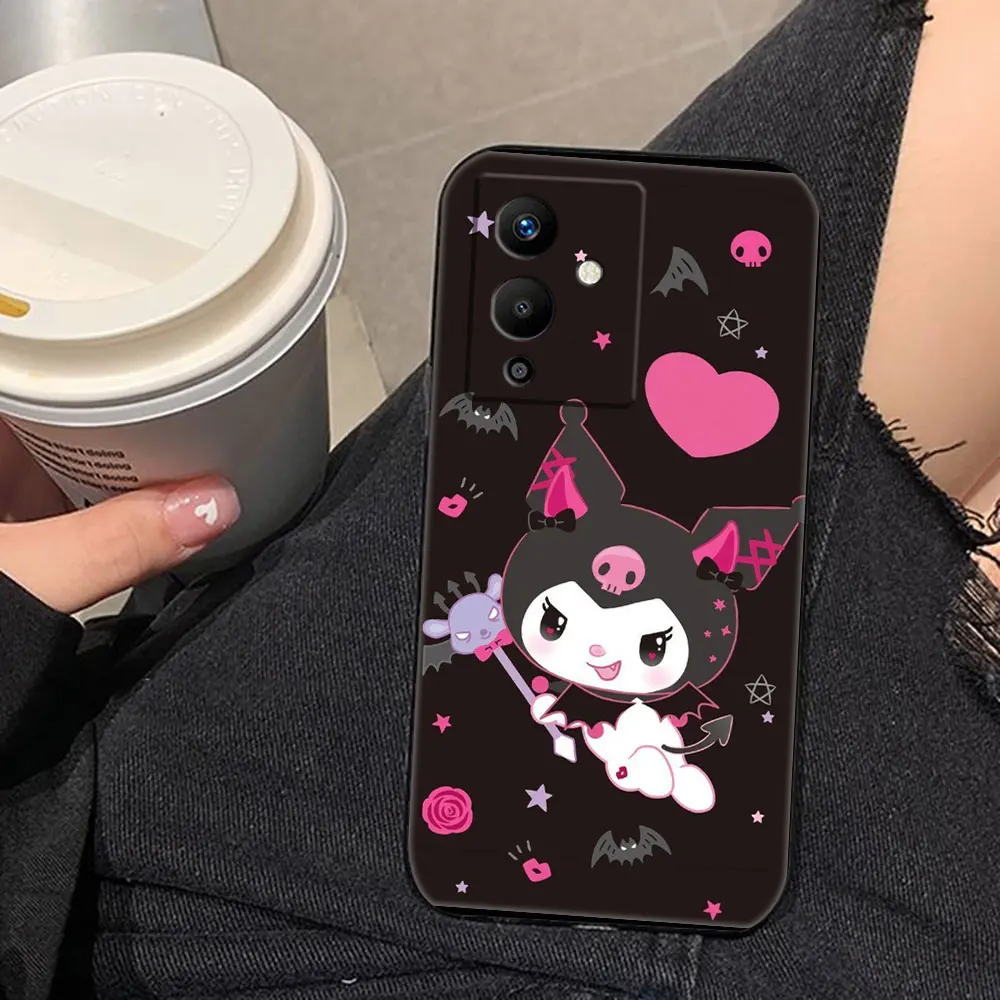 Cartoon Cute Kuromi Phone Case For Infinix TECNO POP SPARK GO SMART 5 6 7 8 9 CAMON 15 16 17 20 20C 30C Pro Case Funda Capa