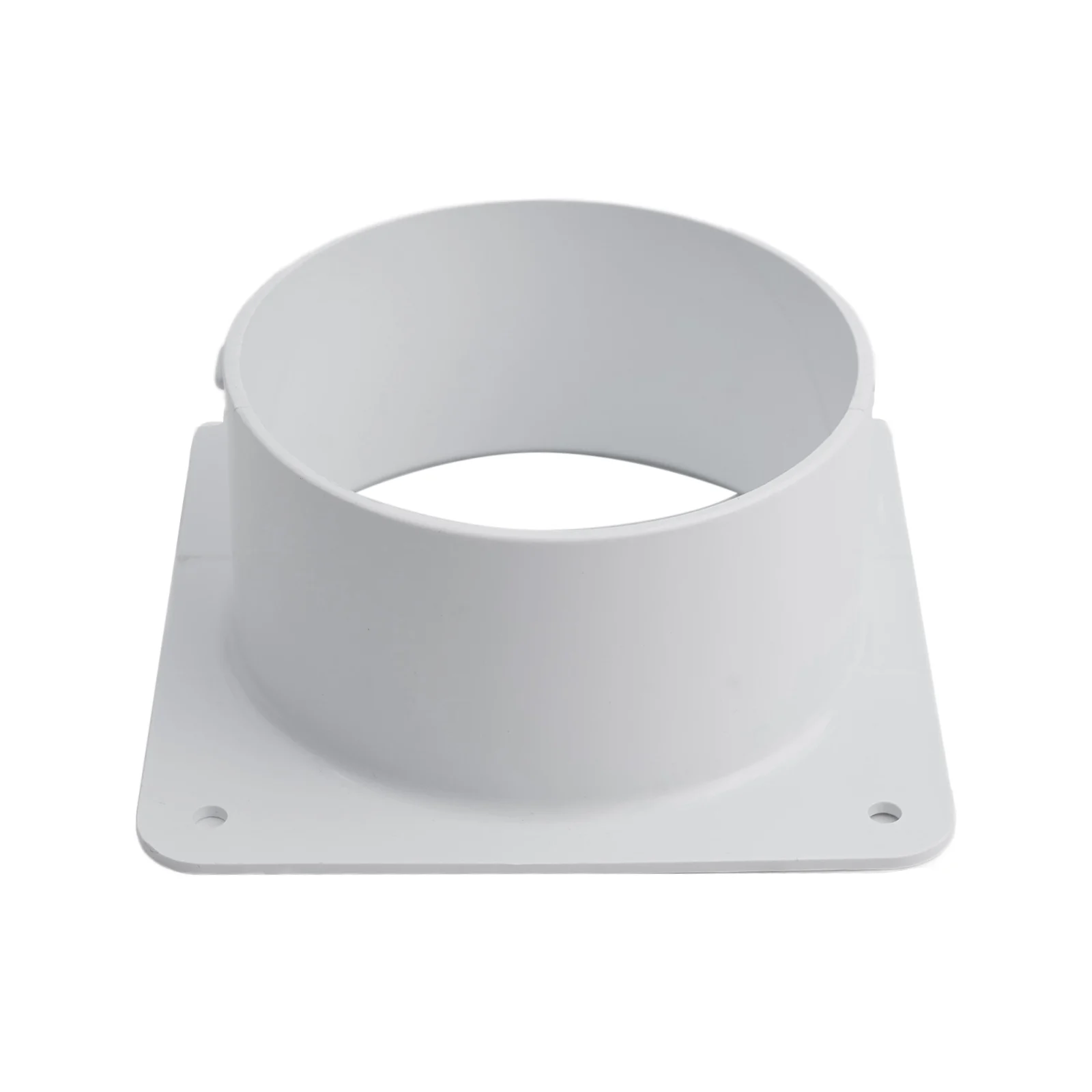 Plastic Flange Vent Connector White 100-300mm Square Bottom Ventilation Pipe Connecting Exhaust Outlet Air Ventilation Flange