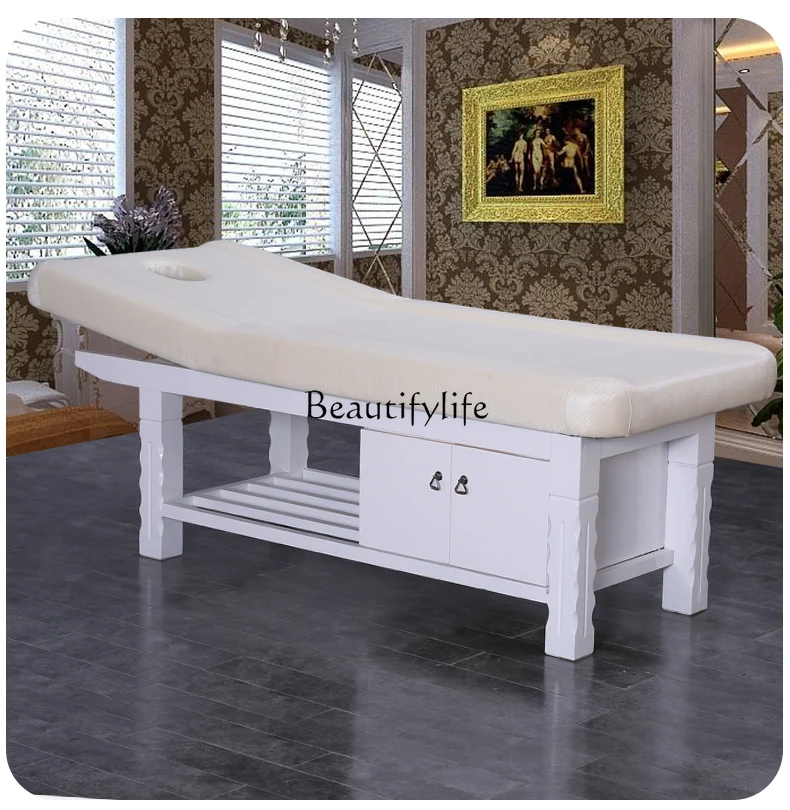 

Beauty Salon Special Solid Wood Massage Massage Bed Latex Physiotherapy Eyelash Electric Folding Bed