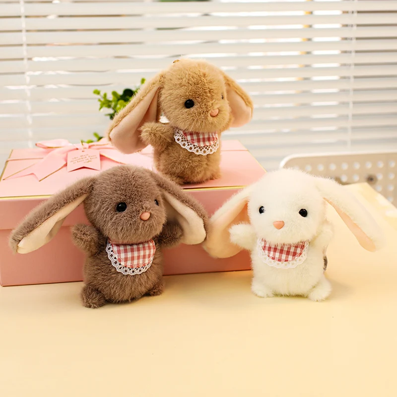 Squirrel Rabbit Alpaca Plush Backpack Pendant Keychain Boys Girls Toy Schoolbag Decoration Birthday Gift Cute Stuffed Keyring