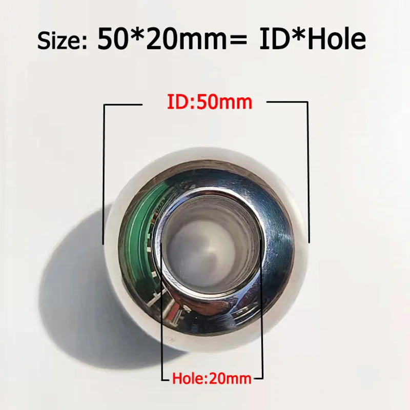 Drilled 304 Stainless Steel Balls Perforated Metal Round Beads 1-5mm Hole Size 3-60mm OD Hardware Craft Jewelry DIY Accessories