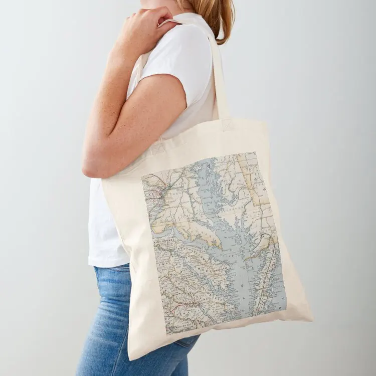 

Vintage Map of the Chesapeake Bay (1901) Tote Bag tote bag screen ecological bags personalized tote bag Shopping bags