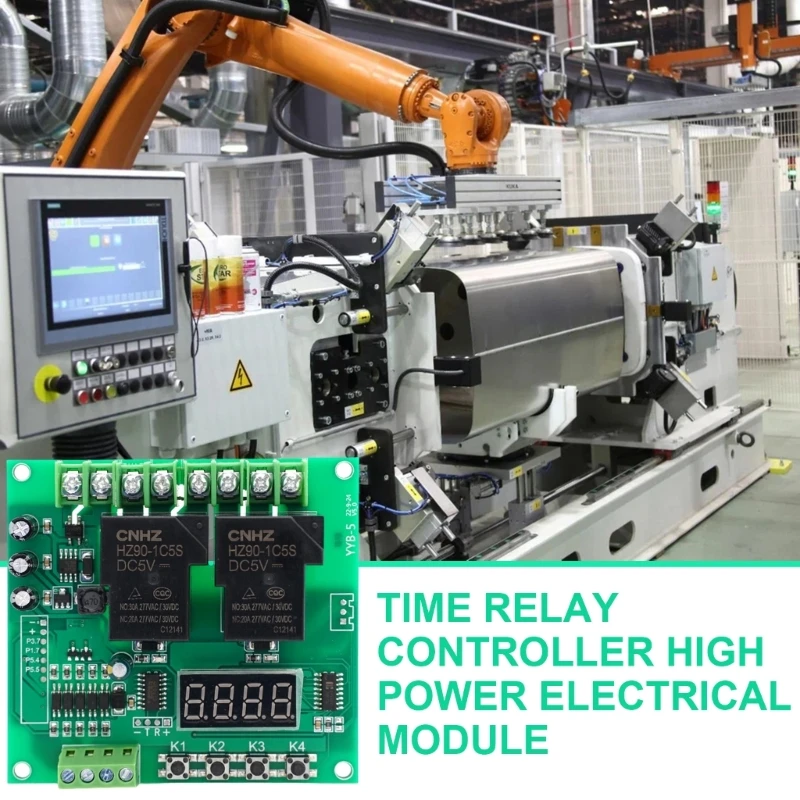 YYB-5 12V 24V Motor Forward/Reverse Control Board Two Relays Delay Timing Cycle Module Linear Actuators Control Board