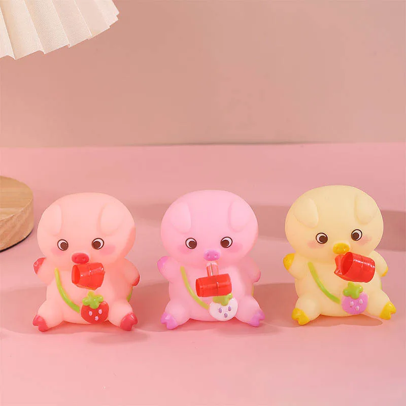 Schattige puppy kip varken stress knijpspeeltje dier knijpspeeltje oprollen tong konijntje zintuiglijke knijpen fidget speelgoed ontspannen geschenken