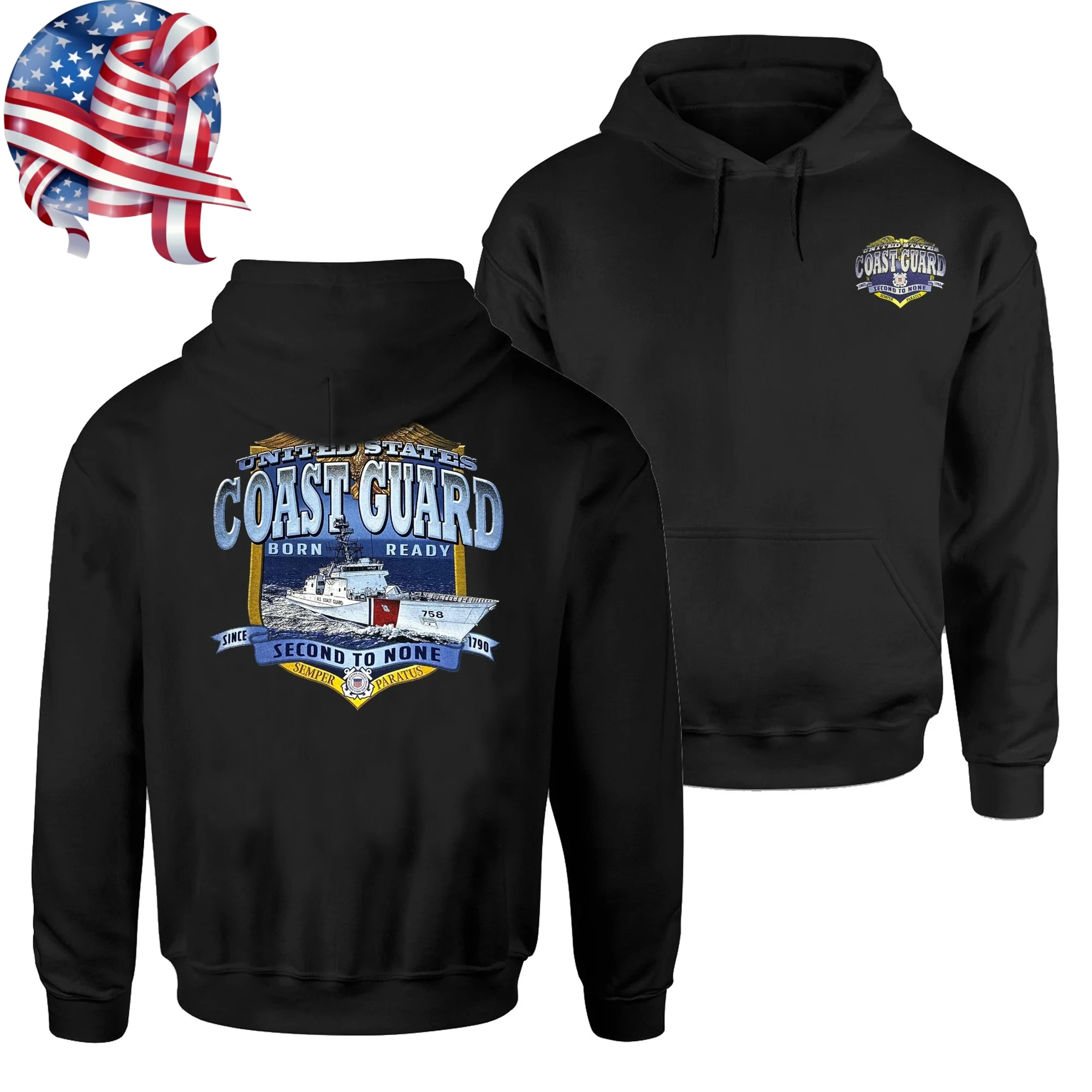 

Second to None US Coast Guard Semper Paratus пуловер с капюшоном новые удобные повседневные мужские толстовки из 100% хлопка уличная одежда